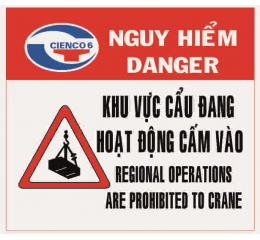 Biển Khu vực cẩu đang hoạt động